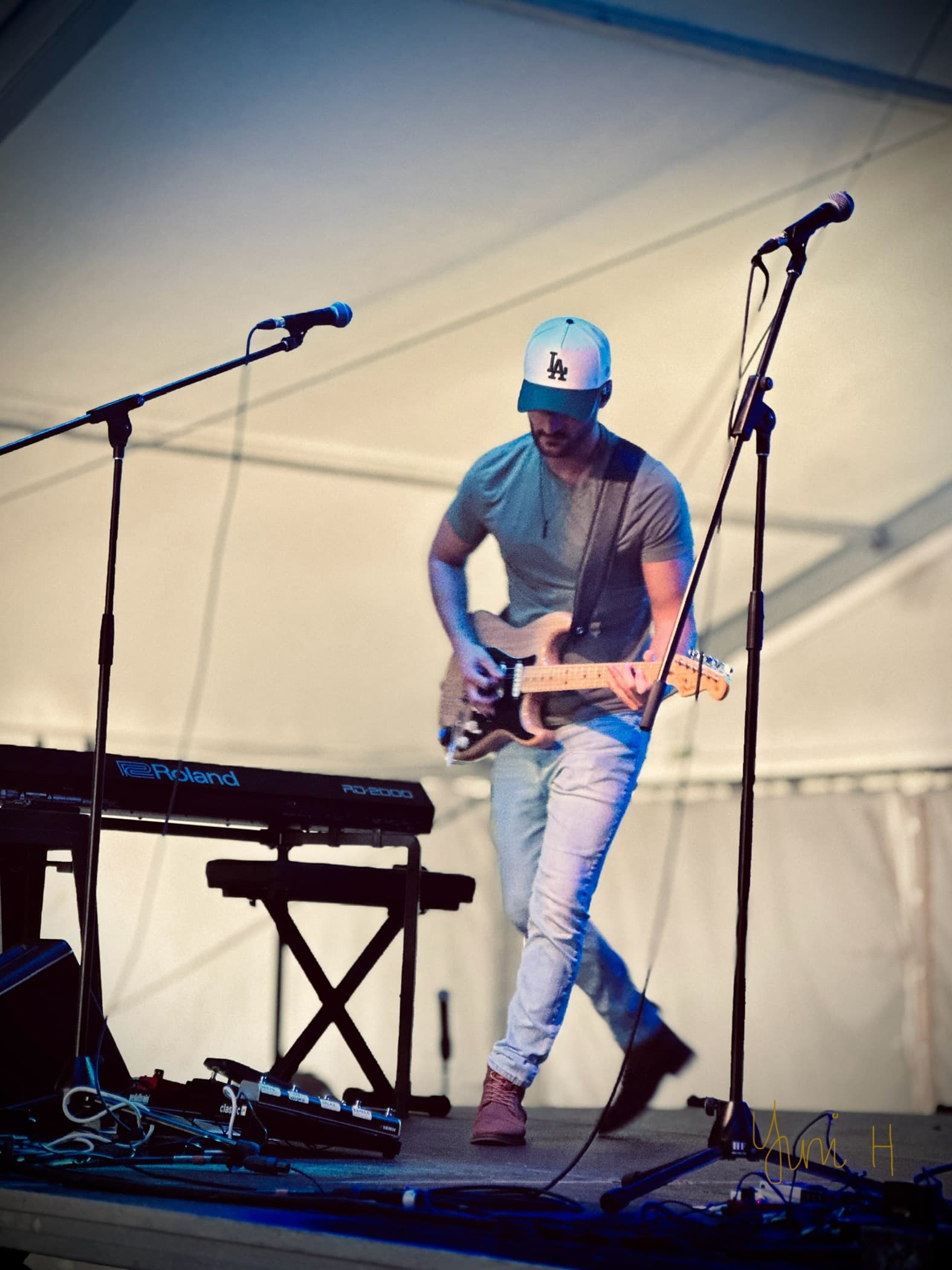 HIRTLE guitarist performing live