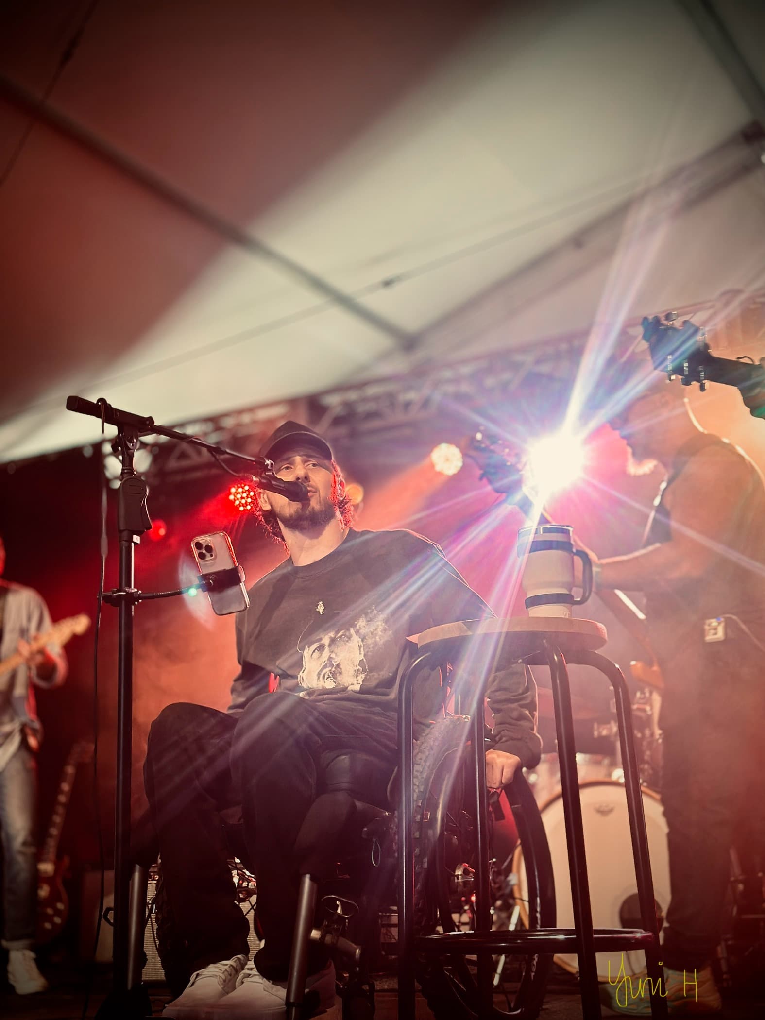 HIRTLE lead singer performing live on stage